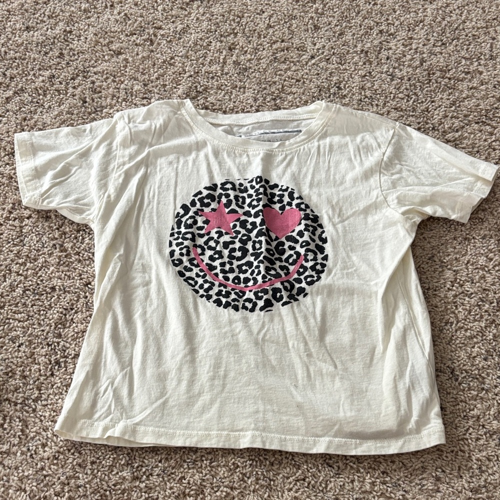 Prince Peter Collection White Leopard Smiley Tee